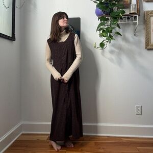 vintage brown jumper dress